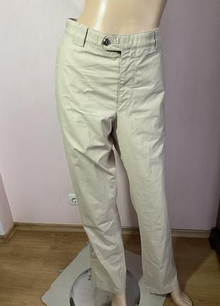 Классические бежевые хлопковые мужские брюки / 52/brend westburi