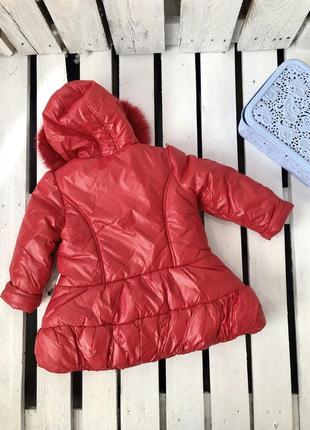 Куртка-пуховик детский красная wojcik польша для девочки 116 см2 фото