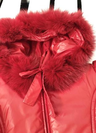 Куртка-пуховик детский красная wojcik польша для девочки 116 см4 фото