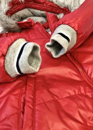 Крута зимова куртка дитяча wojcik польща червона для хлопчика 128 см5 фото