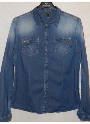 Рубашка из стрейч денима g star midge cody slim denim shirt ls wmn g star raw1 фото