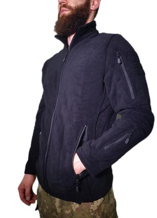 Кофта флисовая военная flas черная м (#ekip222cm)
