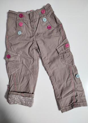 Детские брюки двухслойные + регулируются от next 92 см англия