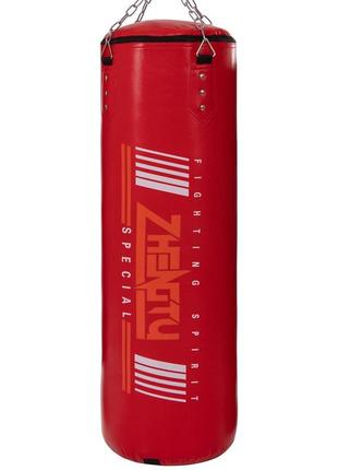 Мішок боксерський циліндр із кільцем і ланцюгом pvc h-100 см zhengtu bo-2336-100 d-29 см червоний