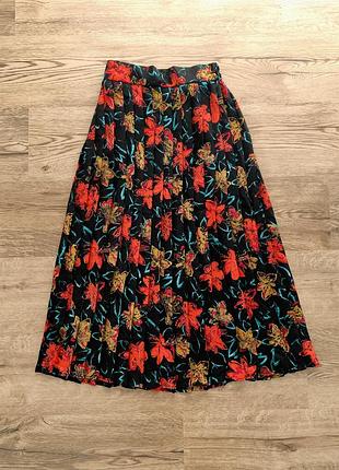 Плісирована мідіспідниця з квітковим принтом
