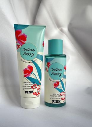 Набор от victoria’s secret, cotton poppy, серия pink