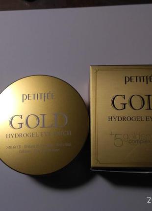 Гидрогелевые патчи petitfee gold hydrogel eye patch1 фото