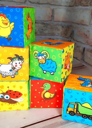 Мягкие кубики для малышей "мой маленький мир"3 фото