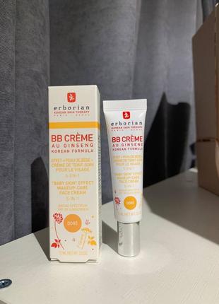 Вв крем з ефектом шкіра як у дитини 5-в-1 erborian bb creme dore "baby skin" 15 мл