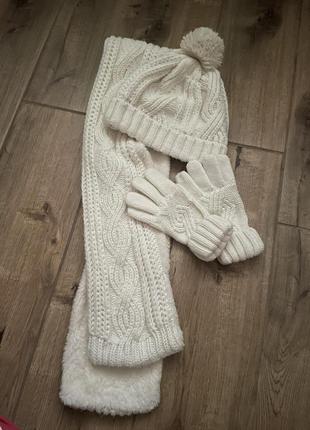 Набор, шапка , перчатки, шарф3 фото