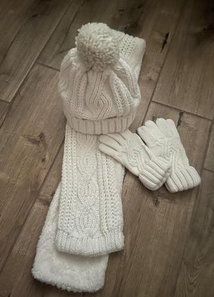 Набор, шапка , перчатки, шарф2 фото