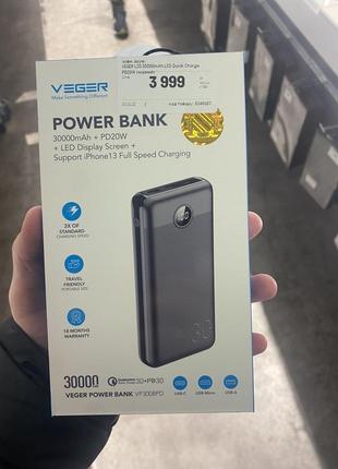 Powerbank павербанк veger на 30000 mah4 фото