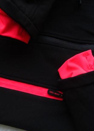 Спортивная термо куртка кофта softshell мембрана софтшелл влагостойкая худи с капюшоном girls united3 фото