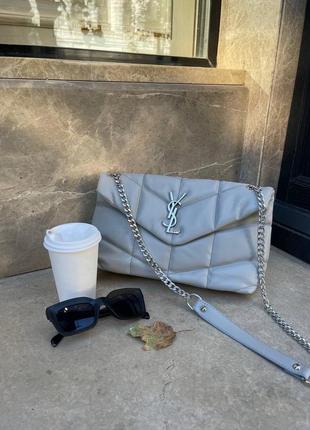 Сумочка на подарунок / ysl тgrey / сіра сумка / сумка через плече