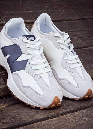 Кроссовки женские new balance 327 cream blue