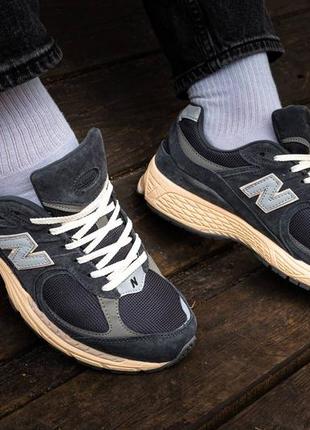 Кроссовки мужские new balance 2002r dark blue5 фото