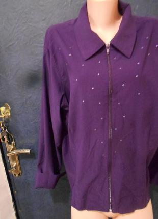 #стрейчева сорочка #h&m# великий размер18\20#блуза #жакет #вітровка #1 фото