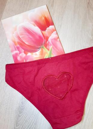 Сердечко❤ззаду, ажур 52 50 48 46 44 42 40 р. трусики бавовна серце ззаду розміри мереживо мереживо-труси сексі спідня молодішня білизна р. молодіжна