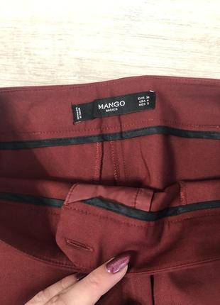 Стильные классические брюки бордо от mango3 фото
