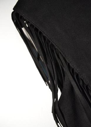Трендовая черная блуза с бахромой zara3 фото