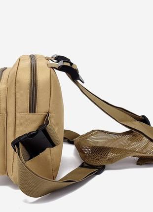 Нагрудная сумка бронежилет песочный хаки койот