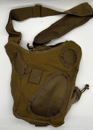 Тактическая военная сумка через плечо койот песочная5 фото