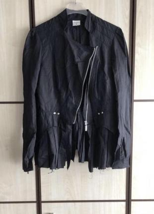 Пиджак черный коттоновый1 фото