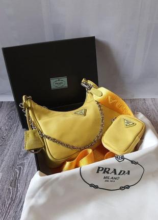 Брендовая сумка багет кроссбоди re-edition