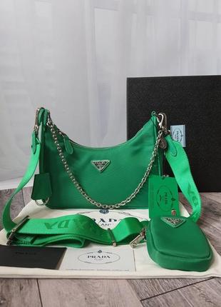 Брендовая сумка багет кроссбоди re-edition