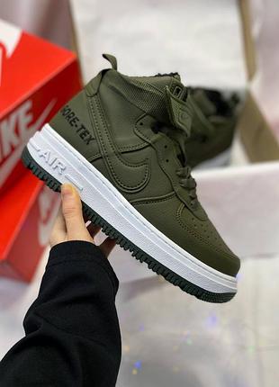 Кроссовки ботинки зимние nike air force 1 gore-tex khaki
