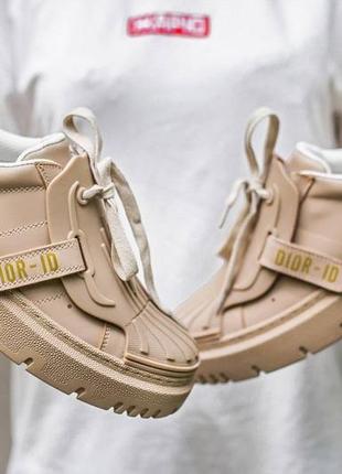 Кросівки в стилі dior id beige жіночі преміум якість9 фото