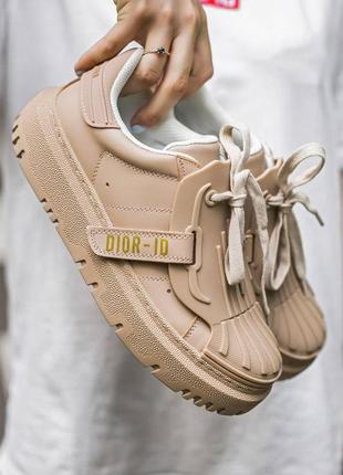 Кросівки в стилі dior id beige жіночі преміум якість8 фото