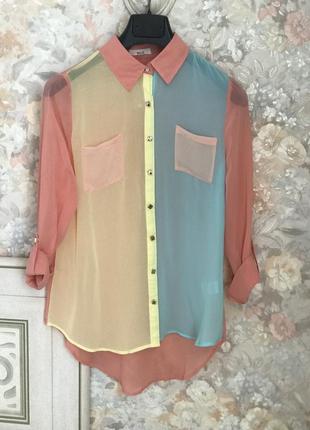 Красивая блузка трёхцветка