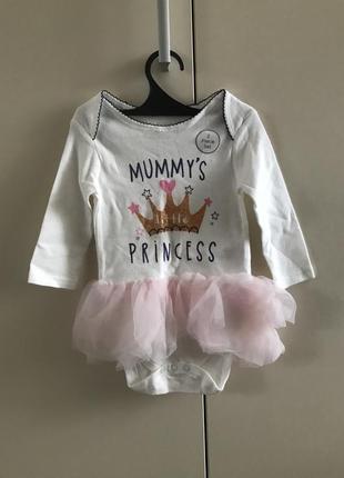 Боди с юбкой  primark на 9-12 мес