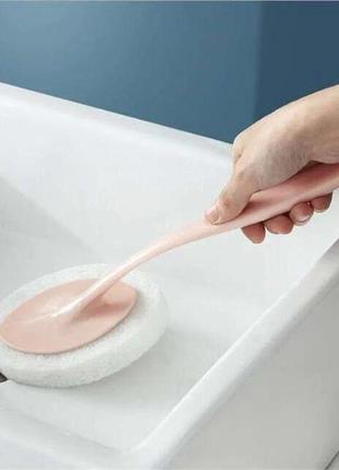 Универсальная щетка для уборки ванной sponge brush щетка для ванной умывальника туалета bf2 фото