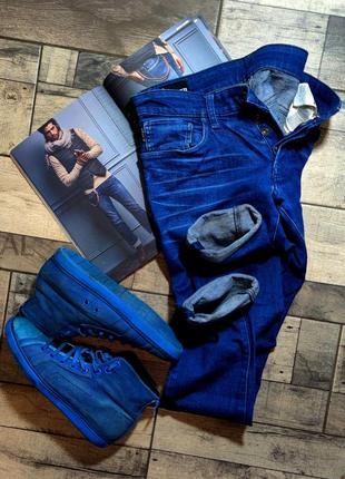 Мужские синие модные джинсы g-star raw aw scutar 3d tapered dexter размер  32/32