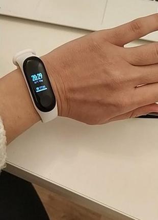 Ремешок для mi band 2 mi band 3 mi smart band 4 mi band 5 mi band 6 белый1 фото