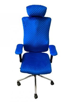 Чохол на крісло kulik system. синій1 фото