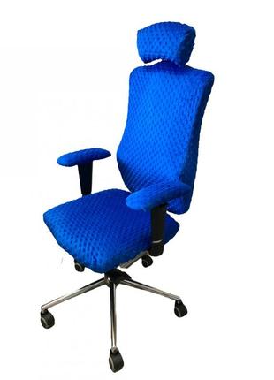 Чохол на крісло kulik system. синій2 фото
