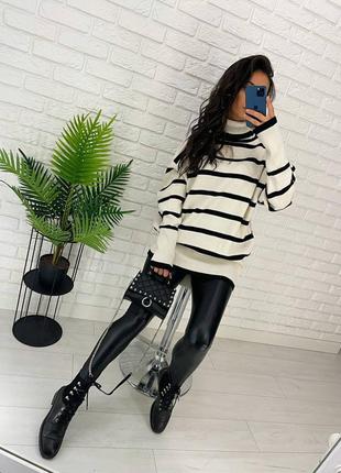 Стильний смугастий  светр тунійка  класної якості