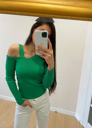 Женская кофточка с бисером 2 цвета