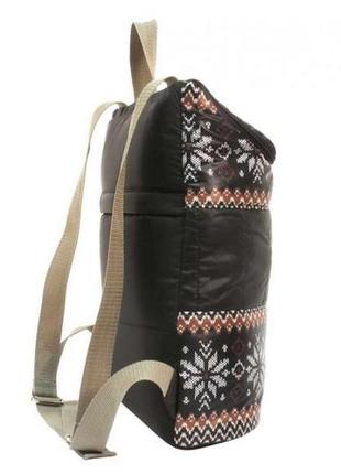 Рюкзак женский. рюкзак с зимним орнаментом «снежинки». городской рюкзак2 фото