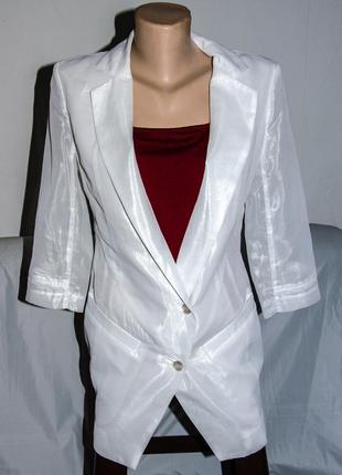 Хит 2021! прозрачный белый пиджак жакет итал. бренда silvian heach