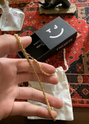 Цепочка позолота 18/23k two jeys rope chain