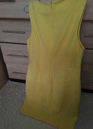 Яркое платье лимонного цвета от zara 5