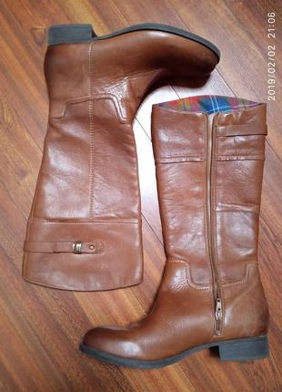 Чоботи шкіряні clarks, дуже м'які, демісезон, коричн, розм.40-41