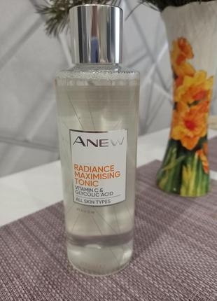 Тоник для лица "максимальное сияние", anew avon