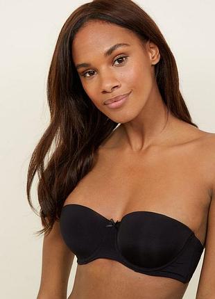 80d-36d базовый гладкий бюстгальтер-балконет (без бретель) от  new look