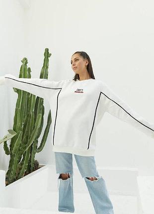 Чоловічий та жіночий oversize світшот reebok white