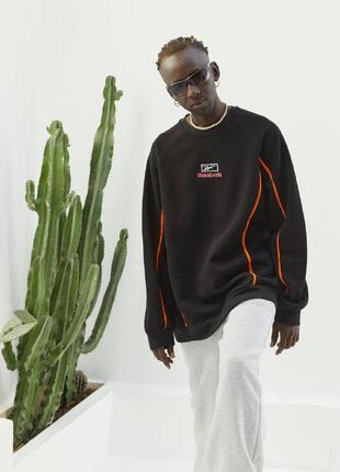 Чоловічий та жіночий oversize світшот reebok black